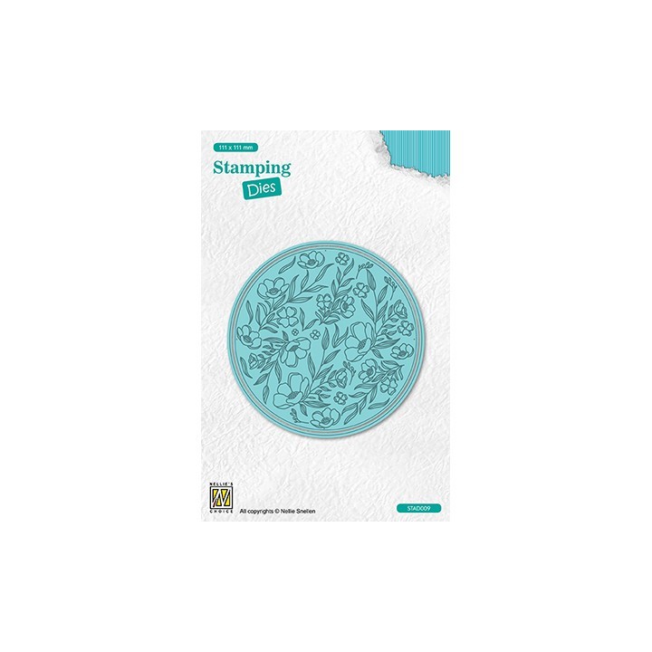 (STAD009)Nellie's choice Stamping dies Round Flowers