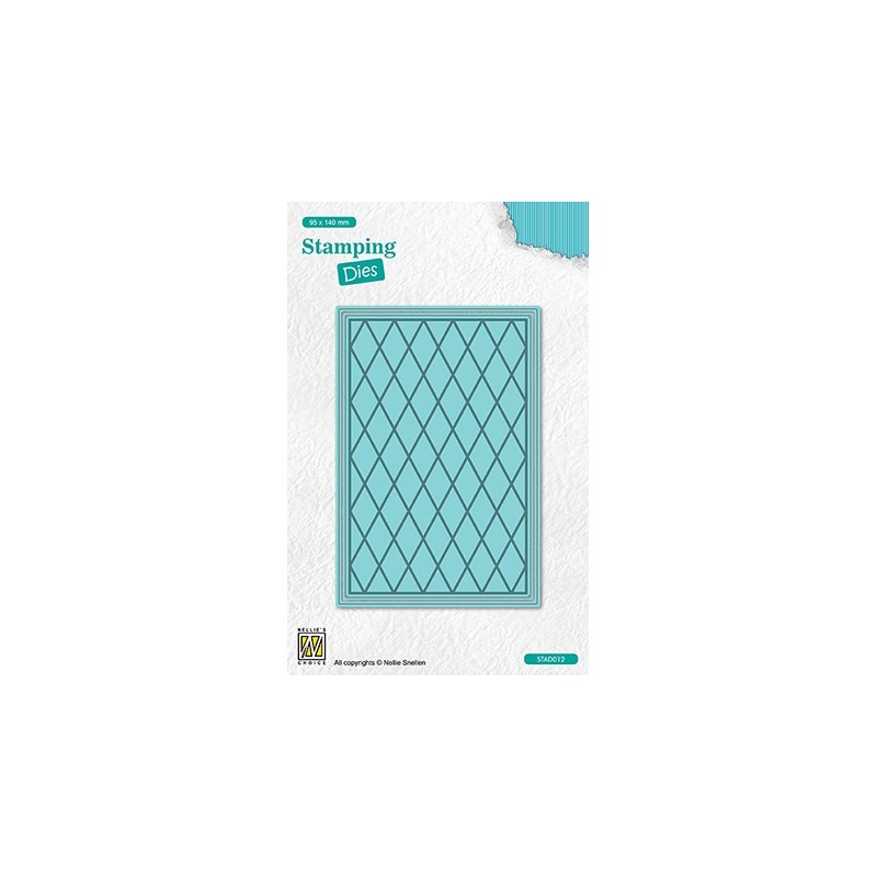 (STAD012)Nellie's choice Stamping dies Rectangle Lattice