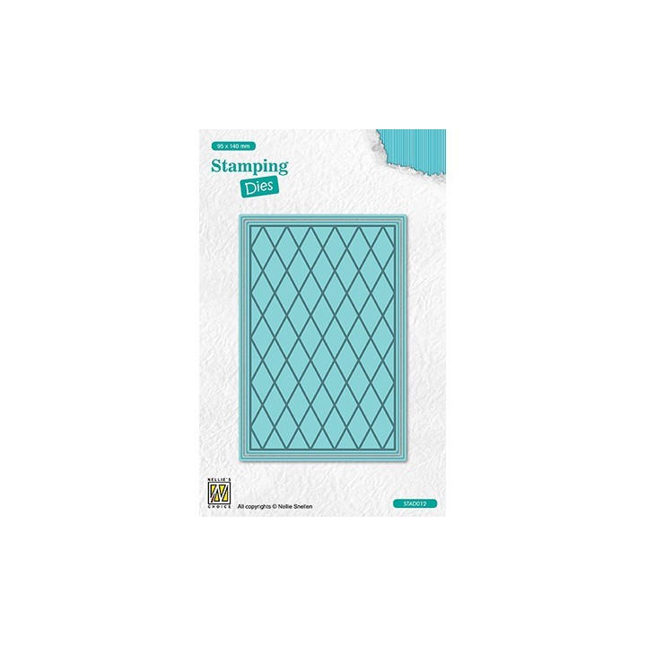 (STAD012)Nellie's choice Stamping dies Rectangle Lattice
