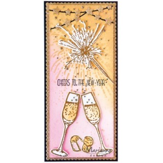 (TC0888)Clear stamp & die set Tiny's Sparklers