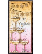 (TC0889)Clear stamp & die set Tiny's Champagne