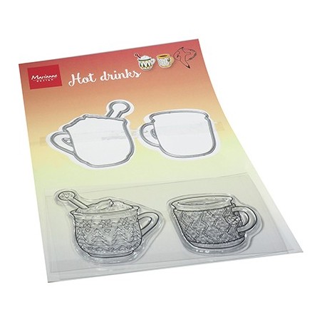 (HT1666)Clear stamp Hetty's Hot drinks