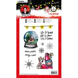 (ABM-ES-STAMP83)Studio light ABM Clear Stamp Christmas Snow Globe Essentials nr.83
