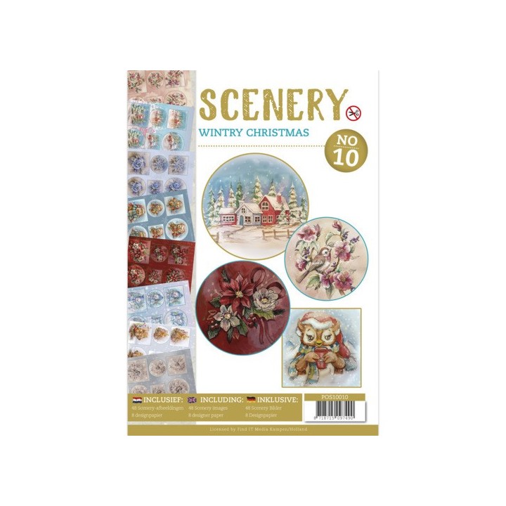 (POS10010)Push Out book Scenery 10 - Wintry Christmas