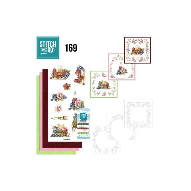 (STDO169)Stitch and Do 169 - Precious Marieke - Flowers and Fruits - Flowers and Grapes