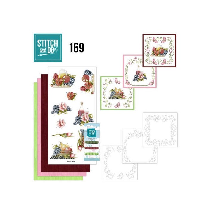 (STDO169)Stitch and Do 169 - Precious Marieke - Flowers and Fruits - Flowers and Grapes