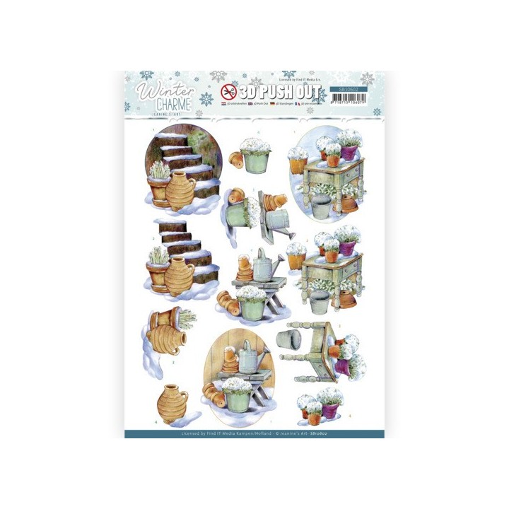 (SB10602)3D Push Out - Jeanine's Art - Winter Charme - Stairs