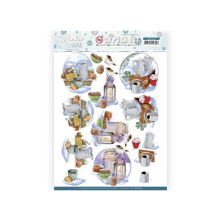 (SB10603)3D Push Out - Jeanine's Art - Winter Charme - Zink Decorations