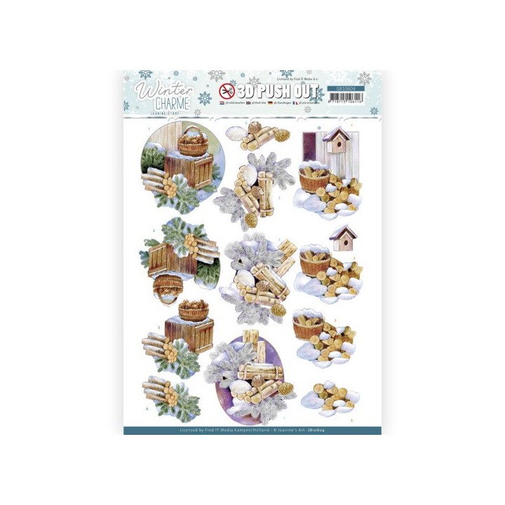 (SB10604)3D Push Out - Jeanine's Art - Winter Charme - Wood