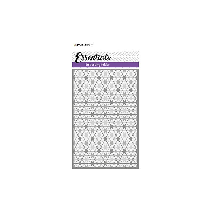 (SL-ES-EMB06)SL 3D Embossing Folder Double diamond stripes Essentials nr.06