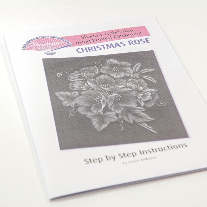 (PER-PA-70417-XX)PERGAMANO - FROSTED FLORAL OVERLAY PACK - CHRISTMAS ROSE