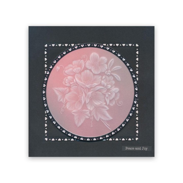 (PER-PA-70417-XX)PERGAMANO - FROSTED FLORAL OVERLAY PACK - CHRISTMAS ROSE