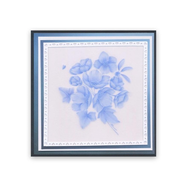 (PER-PA-70417-XX)PERGAMANO - FROSTED FLORAL OVERLAY PACK - CHRISTMAS ROSE
