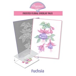 (PER-PA-70418-XX)PERGAMANO - FROSTED FLORAL OVERLAY PACK - FUCHSIA