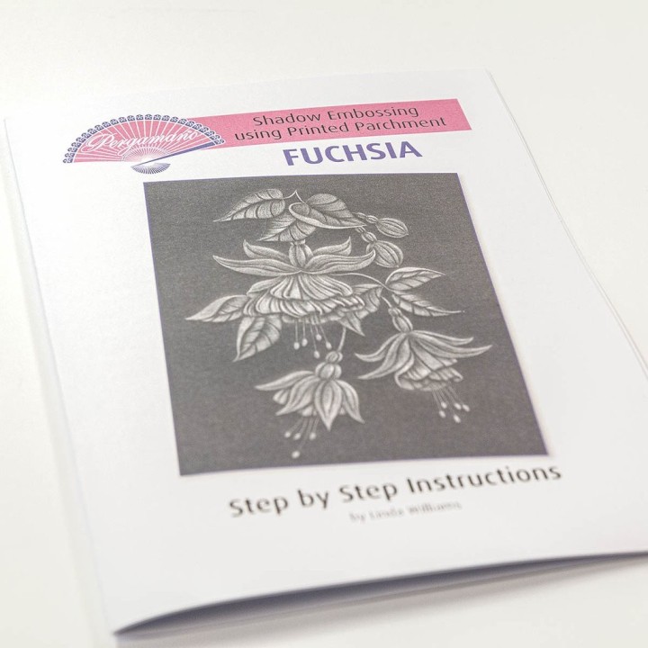 (PER-PA-70418-XX)PERGAMANO - FROSTED FLORAL OVERLAY PACK - FUCHSIA