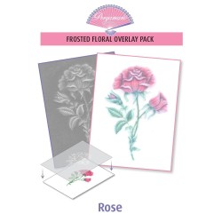 (PER-PA-70419-XX)PERGAMANO - FROSTED FLORAL OVERLAY PACK - ROSE