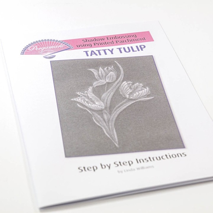 (PER-PA-70420-XX)PERGAMANO - FROSTED FLORAL OVERLAY PACK - TATTY TULIP