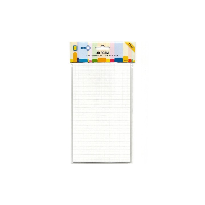 (3.3094)3D Foampads Squares XL 836pcs / 5 X 5 X 1.5mm