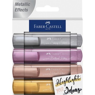 (154623)Faber Castell Highlighter FC 46 Metallic (4pcs)