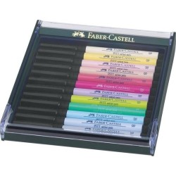 (FC-267420)Faber Castell Pitt Artist Pen Brush Pastel (12pcs)