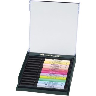 (FC-267420)Faber Castell Pitt Artist Pen Brush Pastel (12pcs)