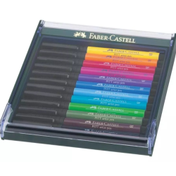 (FC-267421)Faber Castell Pitt Artist Pen Brush Bright (12pcs)