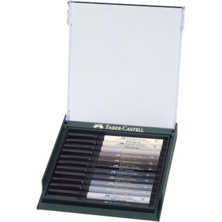 (FC-267423)Faber Castell Pitt Artist Pen Brush Grey (12pcs)