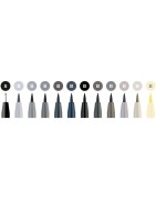 (FC-267423)Faber Castell Pitt Artist Pen Brush Grey (12pcs)