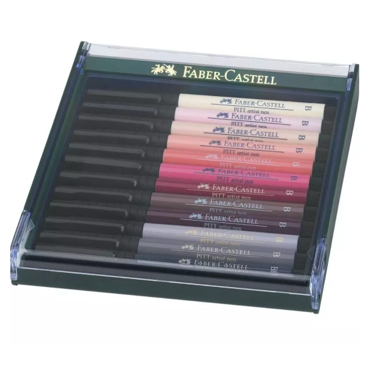 (FC-267424)Faber Castell Pitt Artist Pen Brush Skin Tones (12pcs)