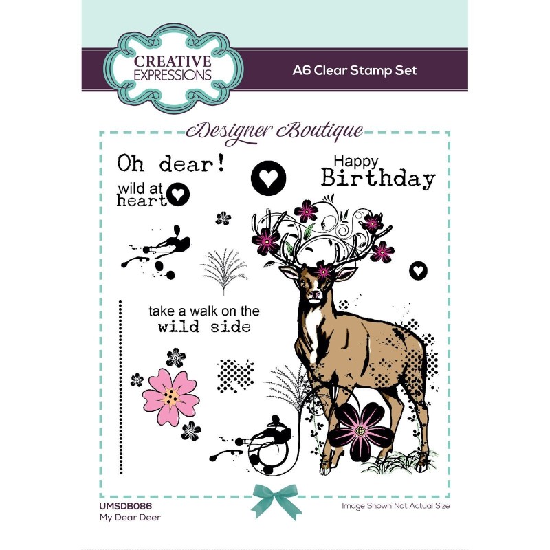 (UMSDB086)Creative Expressions Clear stamp Designer boutique My dear deer