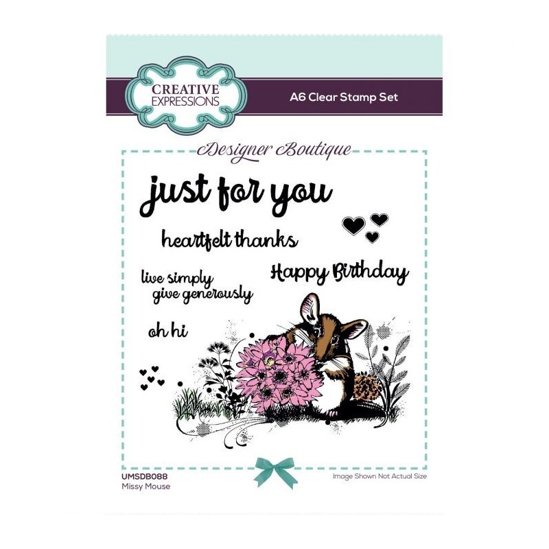 (UMSDB088)Creative Expressions Clear stamp Designer boutique Missy mouse