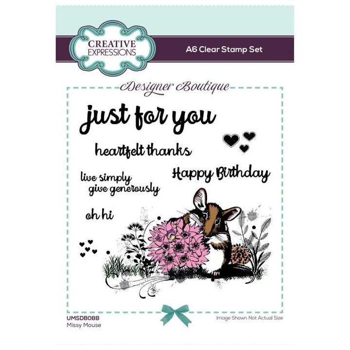 (UMSDB088)Creative Expressions Clear stamp Designer boutique Missy mouse