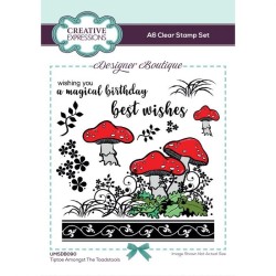 (UMSDB090)Creative Expressions Clear stamp Designer boutique Tiptoe mongst the toadstools