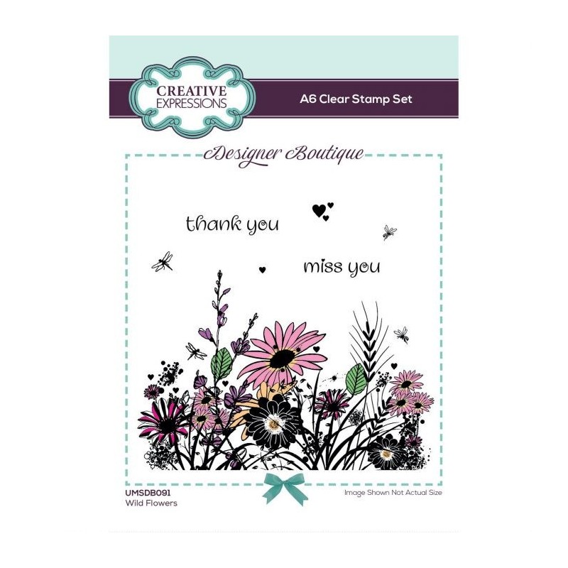 (UMSDB091)Creative Expressions Clear stamp Designer boutique Wild flowers