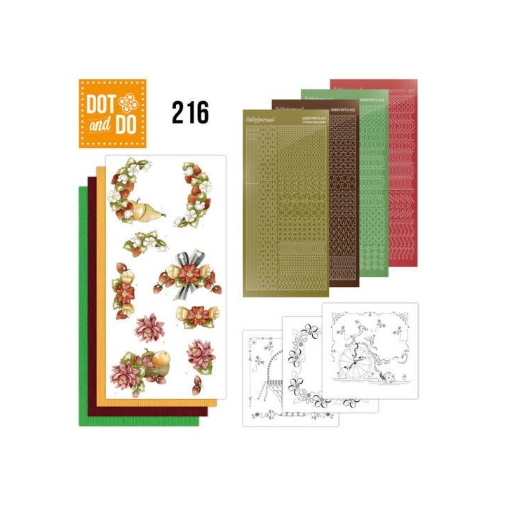 (DODO216)Dot and Do 216 - Precious Marieke - Flowers and Fruits - Flowers and Strawberries