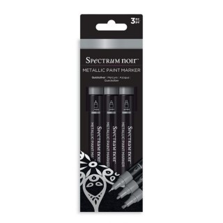 (SN-MTPM-SIL3)Spectrum Noir Metallic Paint Markers Quicksilver (3pcs)