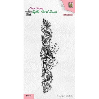 (IFS047)Nellie`s Choice Clearstamp - Slim line Nostalgic Houses