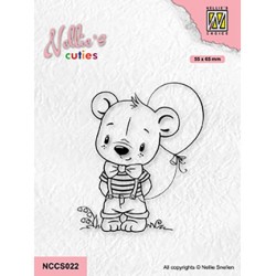 (NCCS022)Nellie`s Choice Clearstamp - Boy with Balloon