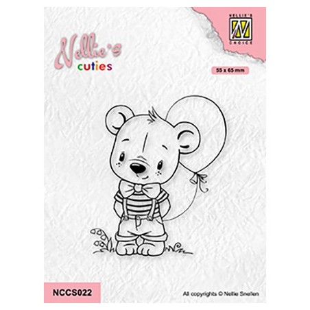 (NCCS022)Nellie`s Choice Clearstamp - Boy with Balloon