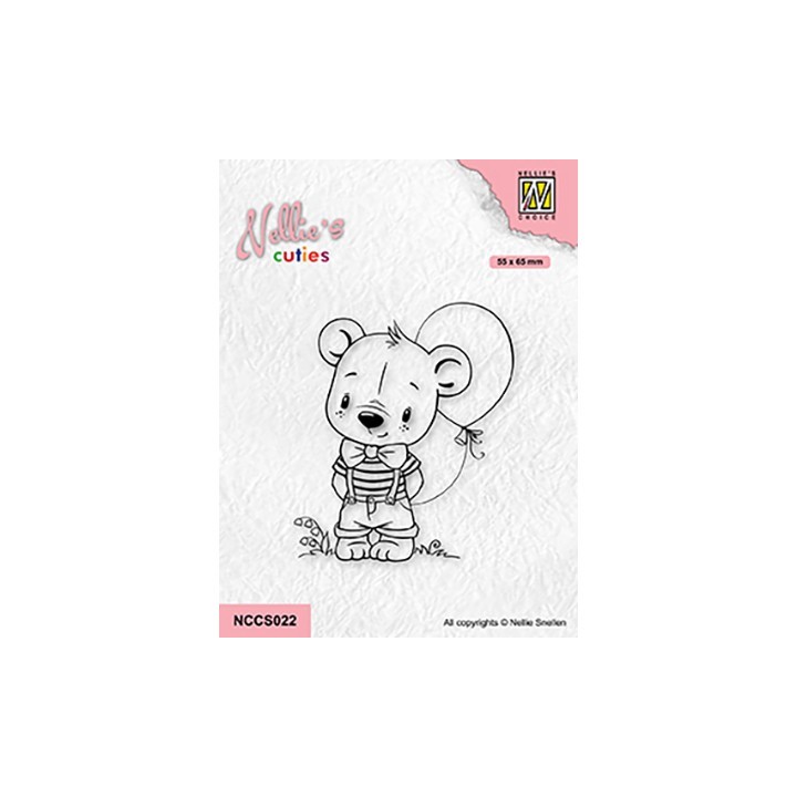 (NCCS022)Nellie`s Choice Clearstamp - Boy with Balloon