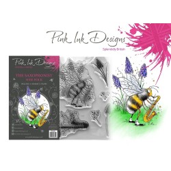 (PI128)Pink Ink Designs Wee folk clear stamp set The saxophonist