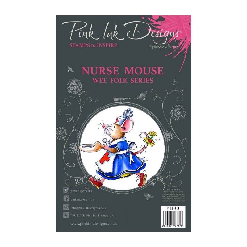 (PI130)Pink Ink Designs set Nurse mouse