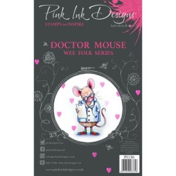 (PI136)Pink Ink Designs set Doctor mouse