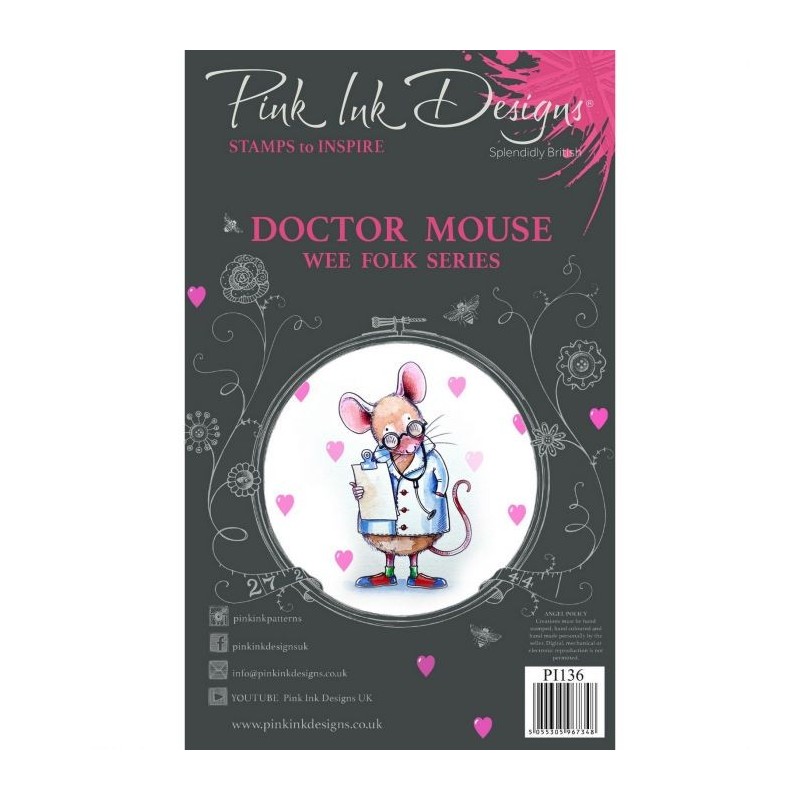 (PI136)Pink Ink Designs set Doctor mouse