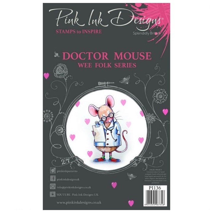 (PI136)Pink Ink Designs set Doctor mouse