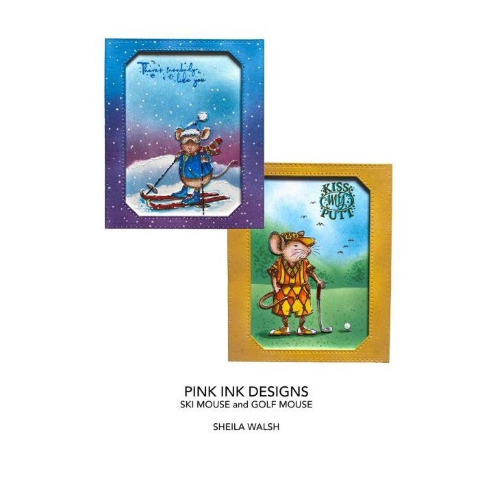 (PI140)Pink Ink Designs set Ski mouse