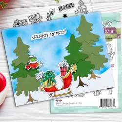 (PD8171)Polkadoodles Gnome Naughty or Nice Clear Stamps