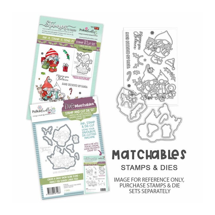 (PD8183)Polkadoodles Gnome Hand Delivered Clear Stamps