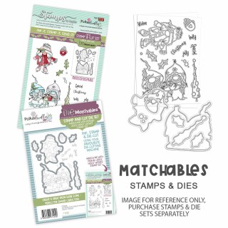 (PD8181)Polkadoodles Gnome Jolly Holly Wishes Clear Stamps