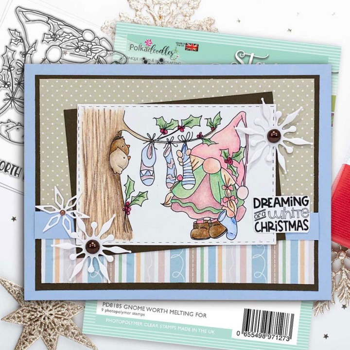 (PD8185)Polkadoodles Gnome Worth Melting For Clear Stamps